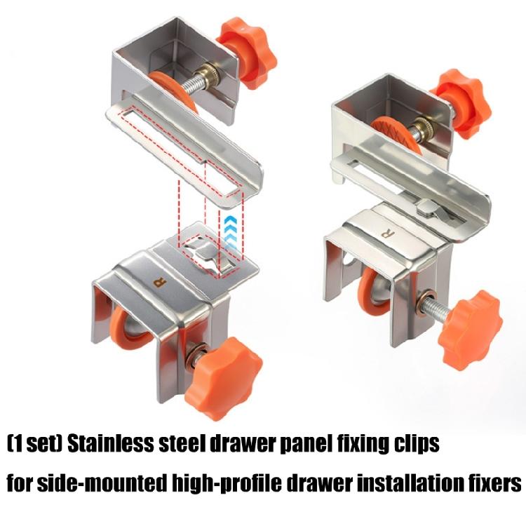 Drawer Panel Installation Fixing Clip Drawer Front Installation Clamps For Deep Cabinets Quick Setups Hardware