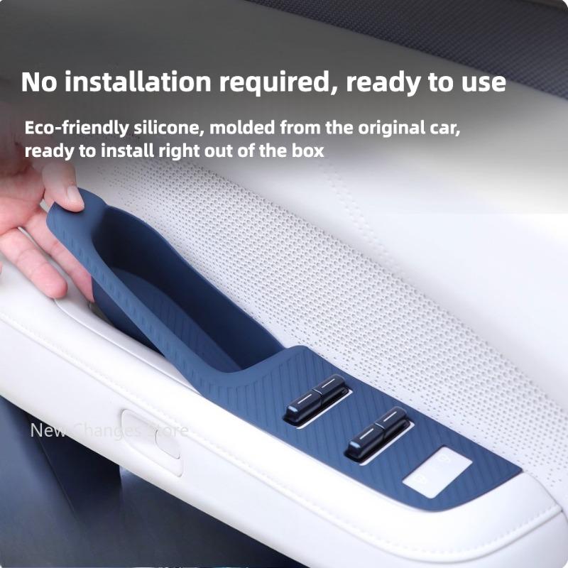 For Zeekr 001 2024 2025 Door Storage Box Silicone Pad 4-door Storage Box Anti Abnormal Noise Car Interior Upgrade Parts