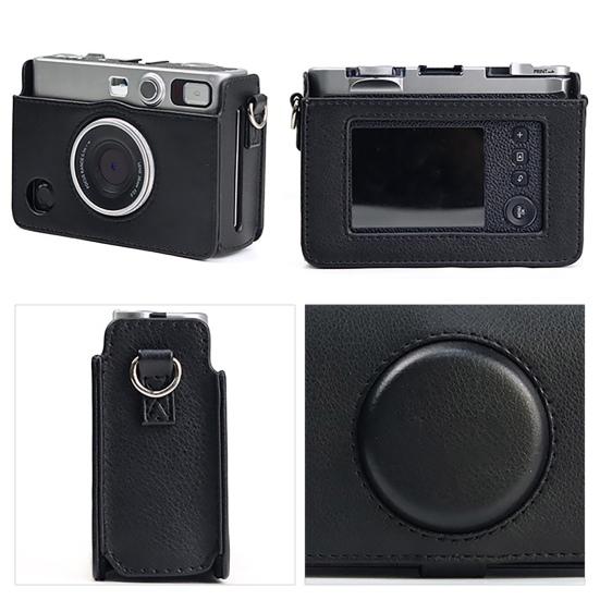 Camera Protective Case Dust-proof Shock-proof Portable Digital Camera Faux Leather Vintage Storage Case for Instax Mini EVO