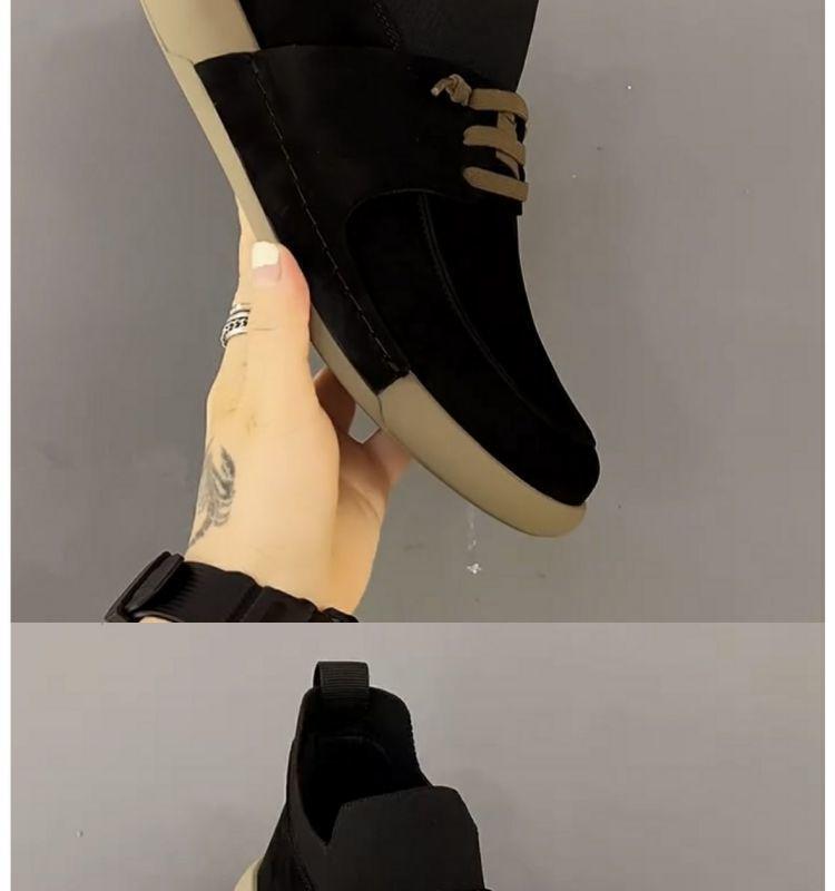 2025 Spring Men's Soft Leather Slip-on Shoes - Comfortable, Versatile, Round Toe, Plus Velvet.