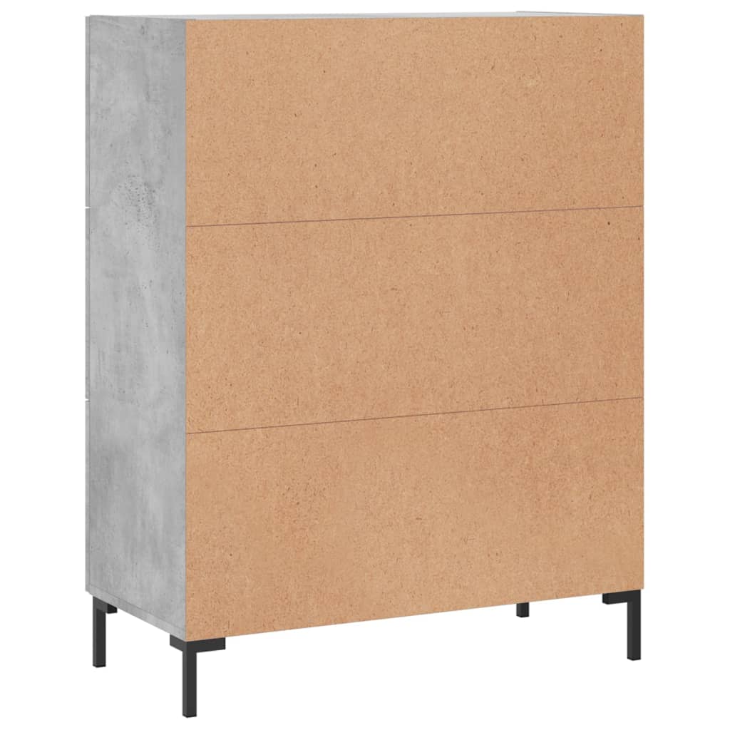 Vidaxl Szafka, Szarość Betonu, 69,5X34X90 Cm, Materiał Drewnopochodny
