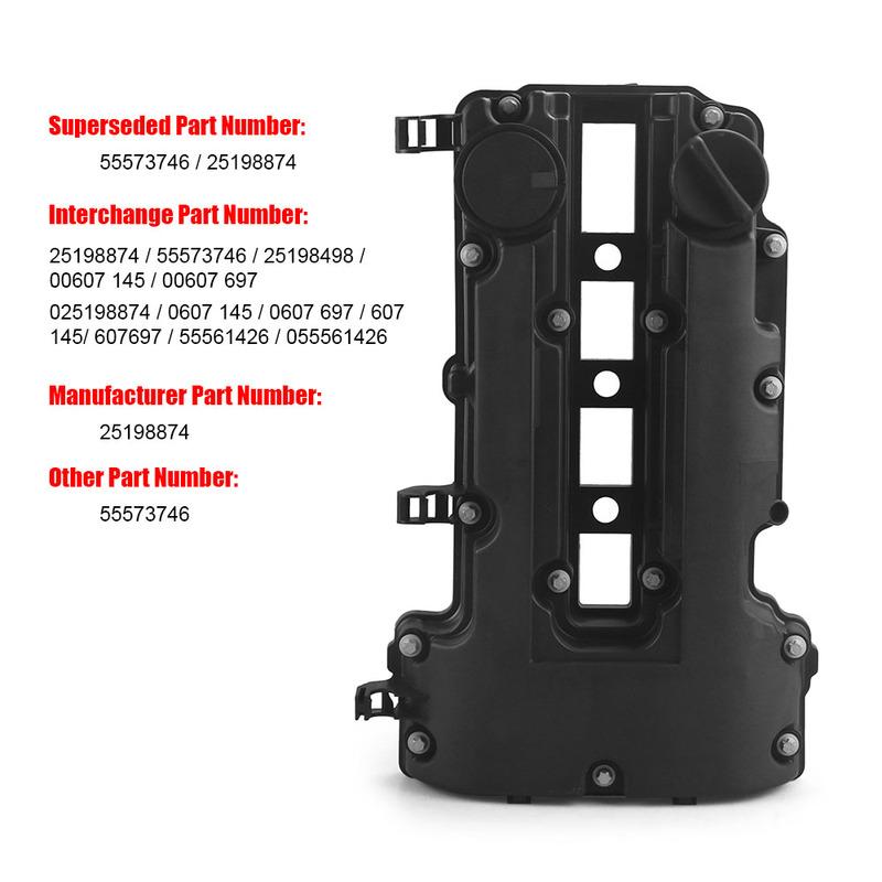 Black Camshaft Engine Valve Cover Bolts & Seal For Chevy for Cruze for Sonic for Buick 1.4L 25198498,25198874,55573746