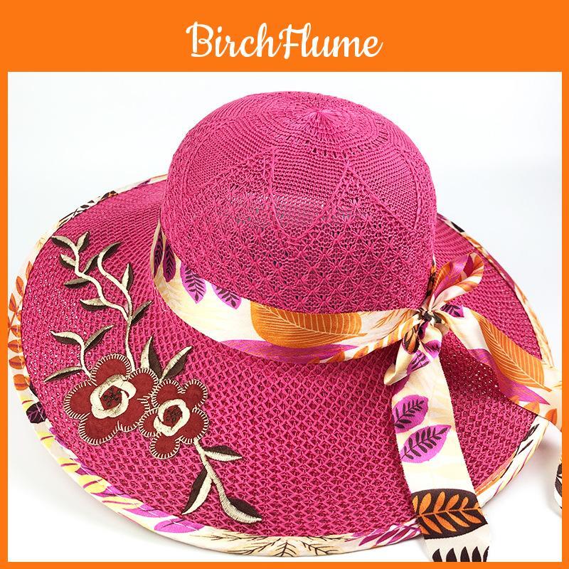 Summer Straw Sun Hat For Women With Wide Brim And Uv Protection For Beach And Outdoor Use