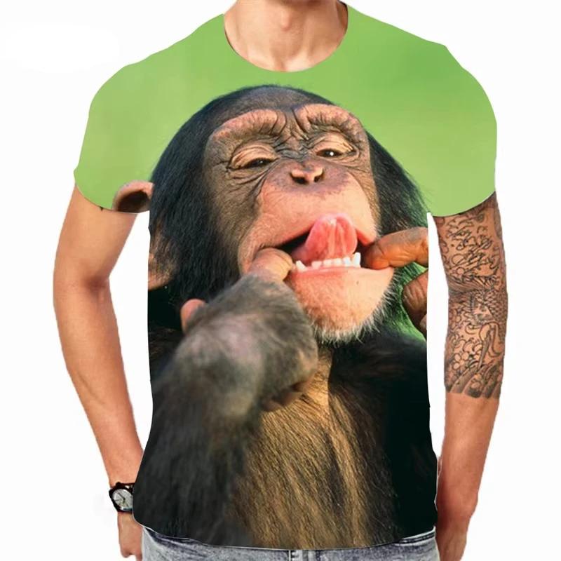 Summer Gorilla Monkey Graphic 3D Print Men T-Shirts Women T Shirt Short Sleeve Oversized Tee Top Women T-Shirt T-Shirt Y2k