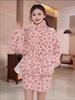 Double-Sided Coral Fleece Thick Pajama Set for Women - Winter 2025 Casual Fashion, Suitable for Indoor and Outdoor Wear.