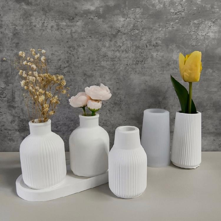 Elegant Designs Sturdy Silicone Molds for Vase Crafting Use with Resin Plaster or Concrete for Artistic Creation