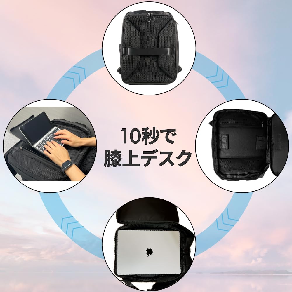 [sion Works] Fourth-Dimensional Bag Hack: Supercharge Your Work Efficiency with This PC Backpack. Work Efficiency Booster, Work Anywhere, Business