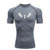 Men's Sports T-shirt Training Fitness Gym Compression Workout Jogging Rashguard Quick-Dry Running High Elasticity Tops Tee