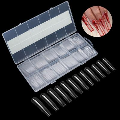 1 Box Nagelverlängerung, kein Geruch, gut entfernbar, zum Aufdrücken, klare künstliche Nägel, Nagelspitzen