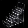 2-5 Tiers Display Risers Acrylic Clear Jewelry Racks Organizer Makeup Storage Rack  Handbag Purse