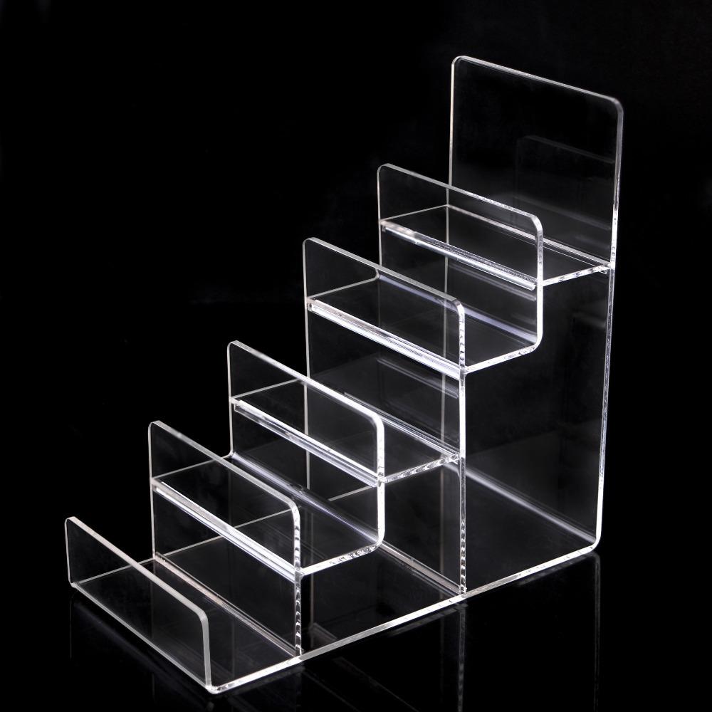 2-5 Tiers Display Risers Acrylic Clear Jewelry Racks Organizer Makeup Storage Rack  Handbag Purse