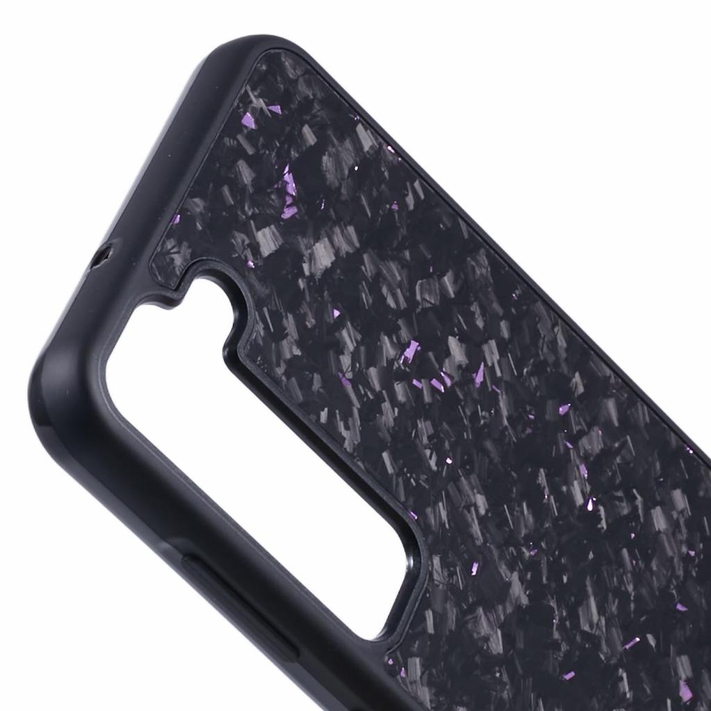 Pro Samsung Galaxy S23 Magnetické pouzdro Kovaná textura Aramidové vlákno+TPU Protiskluzový kryt na telefon