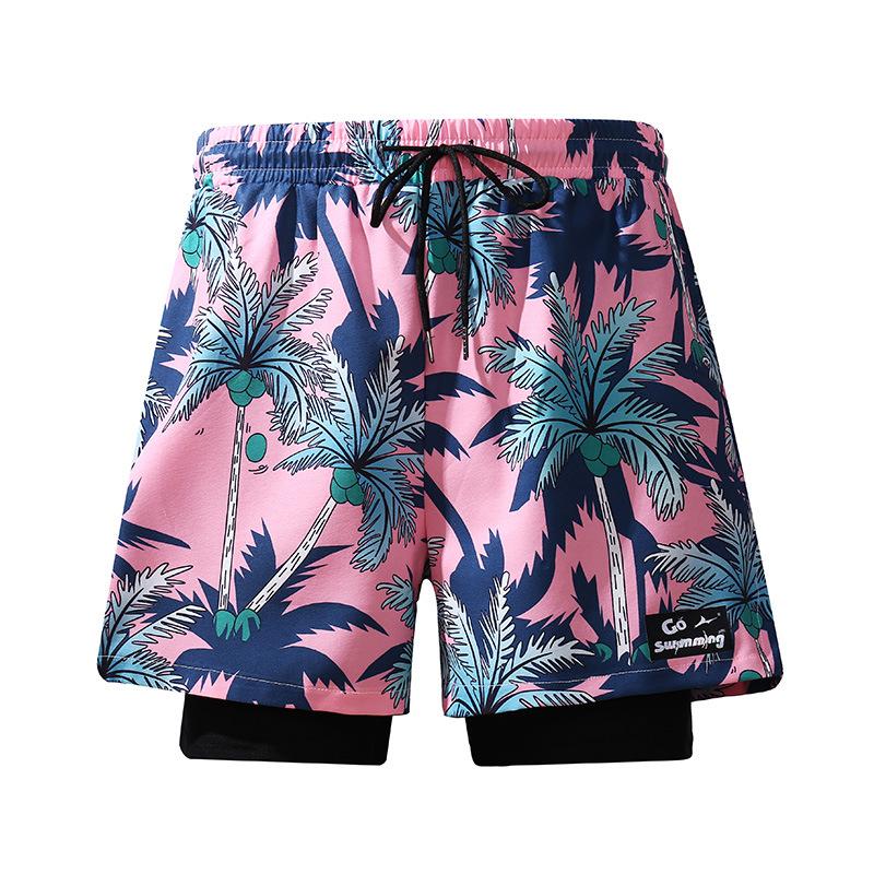 Costume da bagno anti-imbarazzo nuovo ad asciugatura rapida taglia grande angolazione piatta costume da bagno per sorgente termale pantaloncini da spiaggia costumi da bagno da uomo e da donna