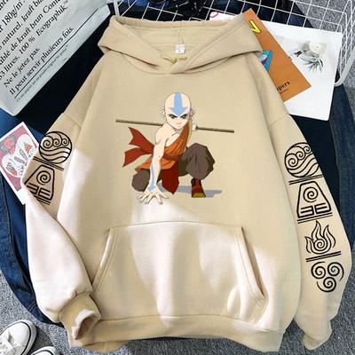 Heißer Anime Avatar: Der Herr der Elemente Aang Fighting Grafikdruck Mit Kapuze Herren Damen Übergröße Hoodies Harajuku Unisex Sweatshirt