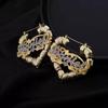 Crystal Name Earrings Nameplate Custom Hoop Earring for women Wedding Trendy jewelry