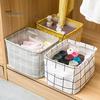 Nursery Toy Bin Cotton And Linen Storage with Handles, Foldable Waterproof Desktop Bins Organizer, Space Saving Basket for Makeup Book Baby