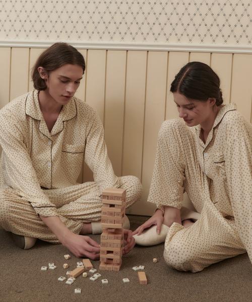 [OFF HOUR] Cinnamon Muse Peach Fluff Long Sleeve Pajama Set [Shipped from Korea] 100% Authentic