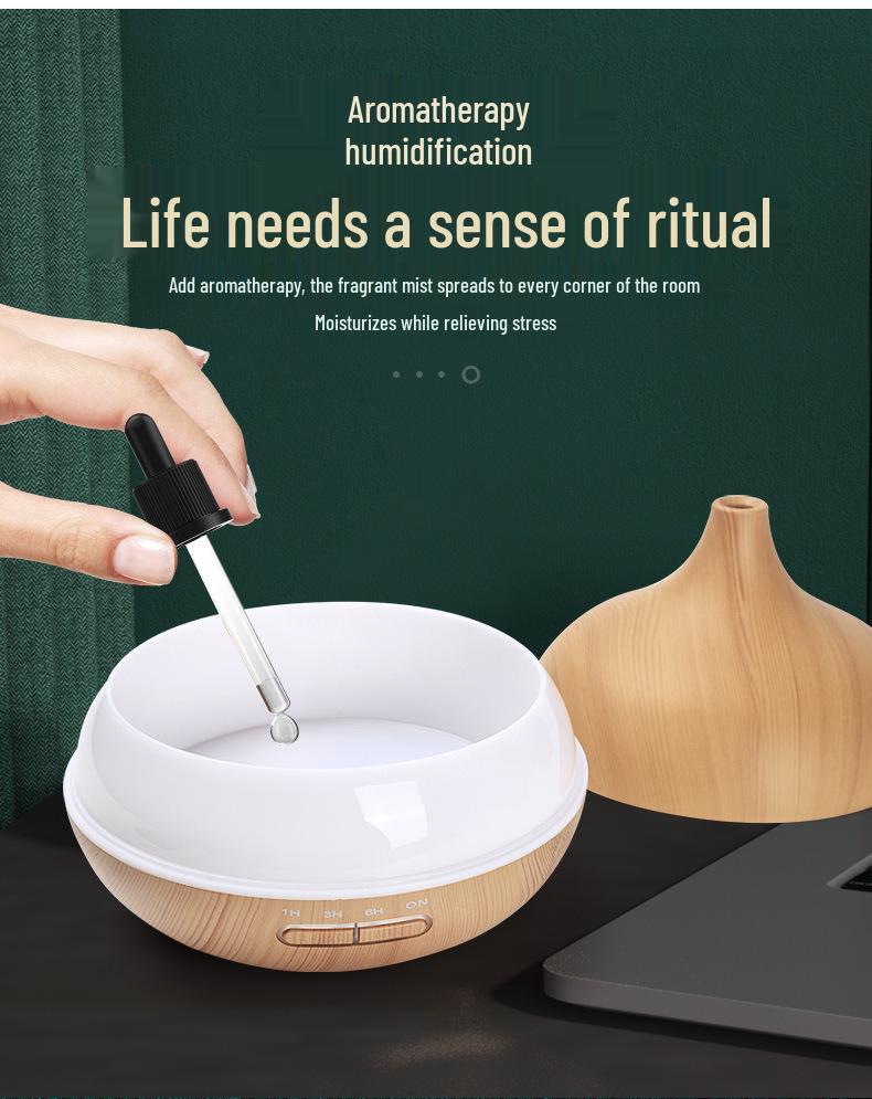 Silent Large Mist Aroma Diffuser: Cross-border Wood Grain Humidifier with Automatic Spray