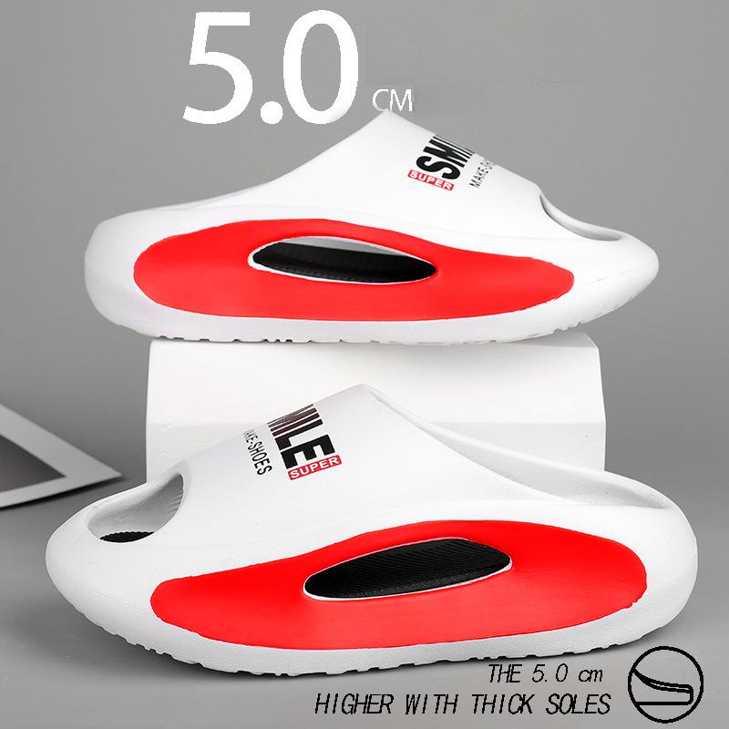 

Мода Новинка 2025 Лето Мужские Женские Парные Тапочки Толстая Подошва Пляжные Тапочки Удобная Мягкая Подошва EVA Нескользящие Шлепанцы 44-45 белый