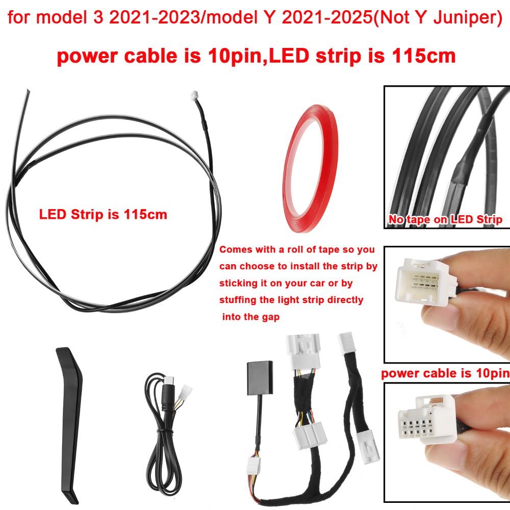 Smart Air Vent Ambient Light System for Tesla New Y Juniper Model 3 Highland  Model 3 Y 2021+