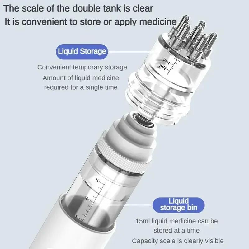 Minoxidil Scalp Treatment Comb Precision Hair Growth Serum Applicator Silicone Massage Dispenser for Hair Restoration