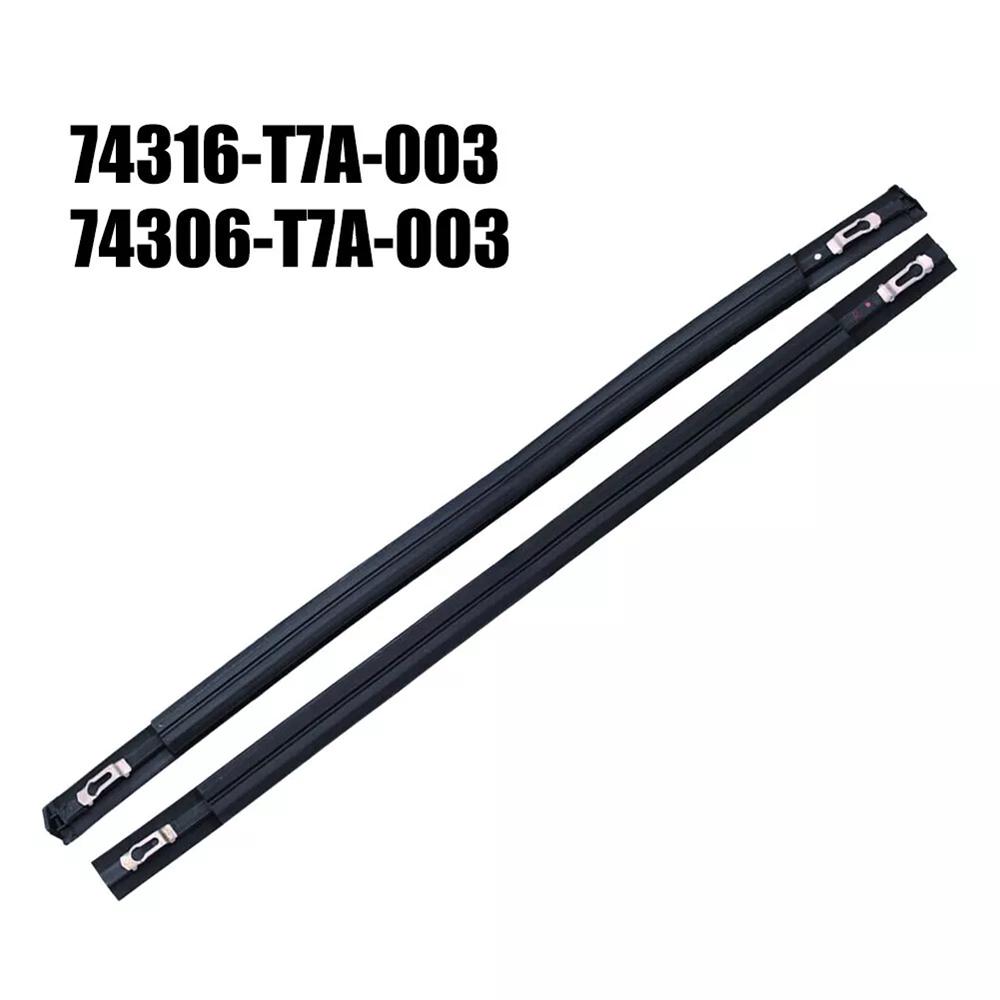 1Pair Car Black Roof Trim Molding Kit Fit For Honda Hrv 2016-2021 74306-T7A-003