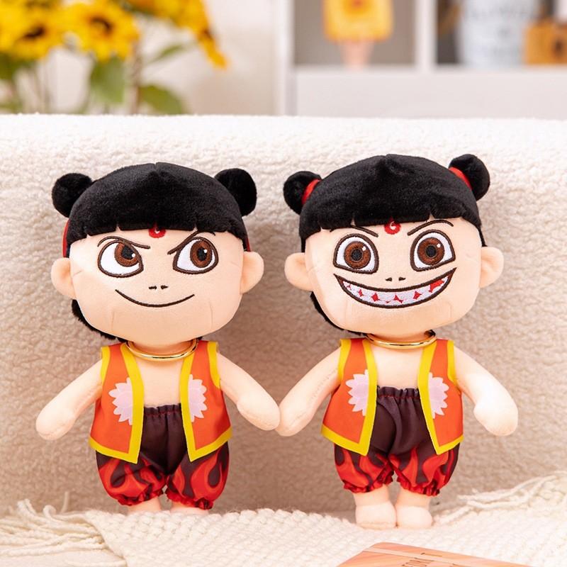 Plush Ne Zha Toys Cartoon Stuffed Dolls Anime Character Decoration Kids Gift