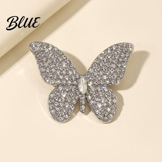 Anti-rust Brooch Pin Butterfly Design for Women Rhinestones Inlaid Women