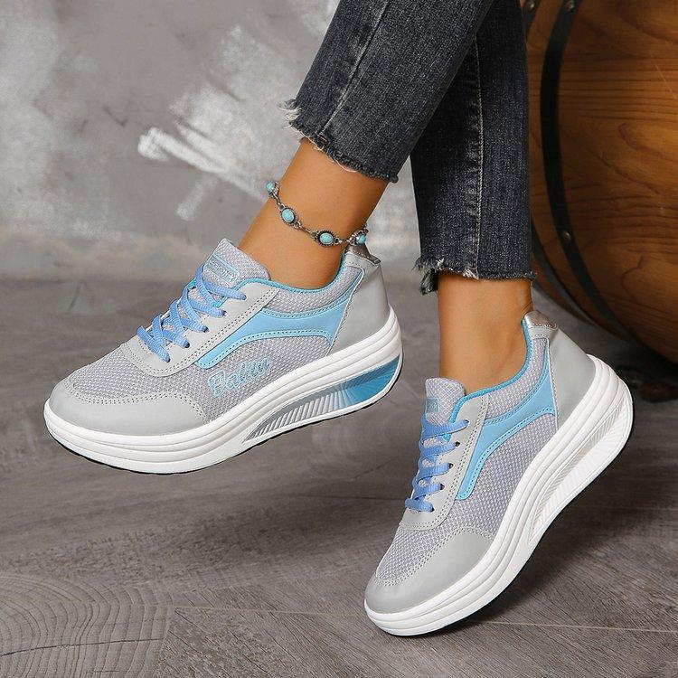 Large size sports single shoes women's spring and summer new breathable mesh lightweight outer wear casual single shoes women
