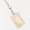 Retractable Lanyard Badge Holder PU Leather ID Card Case with Reel Clip for Work Employee Name Tag Keychain Passport Holder
