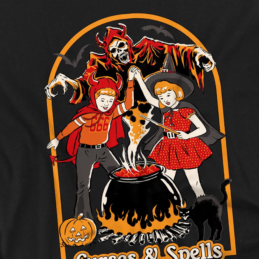 Steven Rhodes Unisex Adult Curses & Spells For Kids Long-Sleeved T-Shirt
