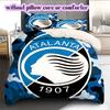 Biancheria da letto con motivo calcistico Atalanta BC, Set piumone Copripiumone Federa Regalo di Compleanno per la Casa (1*copripiumino+2*federe,senza imbottitura)
