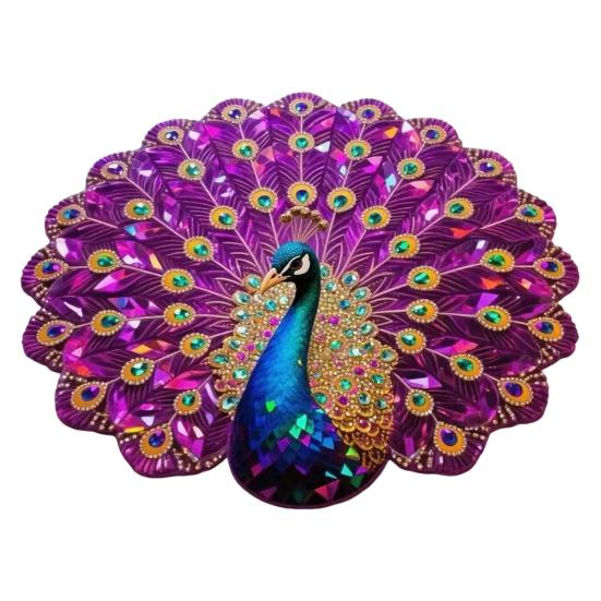 3D Peacock Pattern Plush Rug Non-Slip Backing Easy To Clean Various Sizes Living Room Rug Home Decor