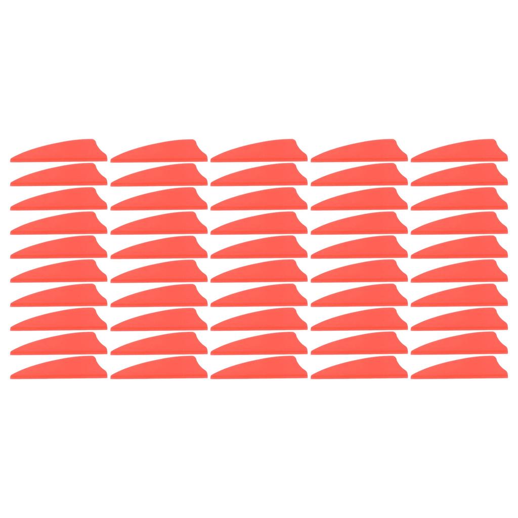 50 Stück Federbefiederung Leichtgewicht Schild Pfeilbefiederung DIY Pfeilfedern Befiederung für Outdoor Bogenschießen Rot