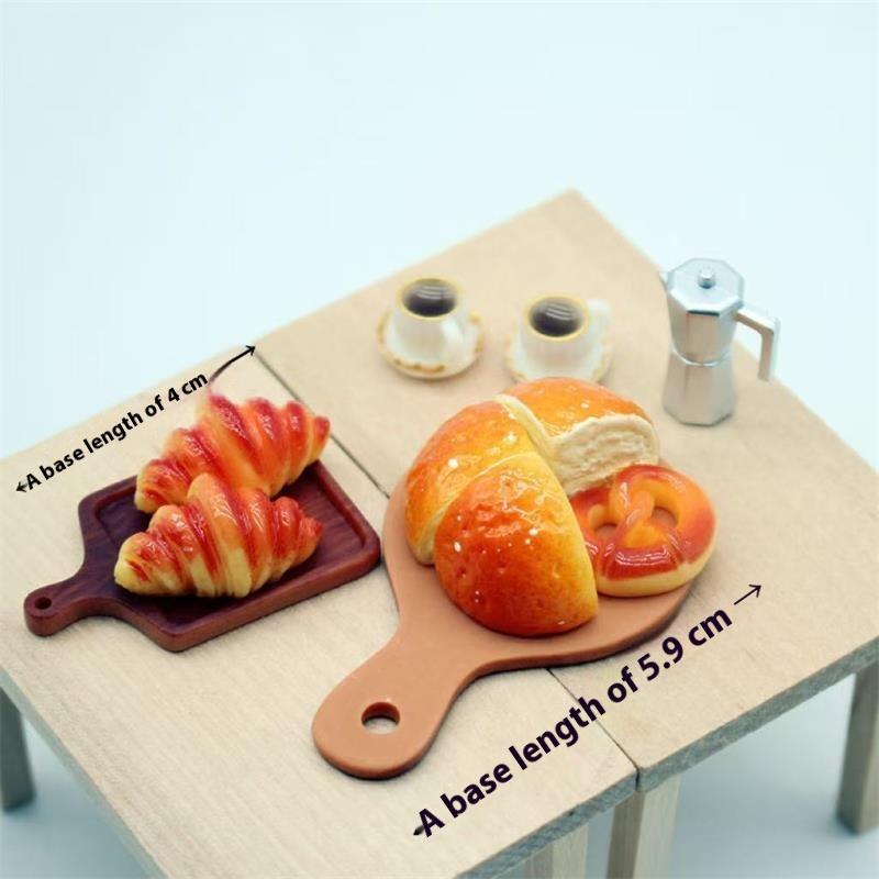 

Cute Dollhouse Miniatures Coffee Bread Breakfast 11Pcs/Set Model Ornaments Kids Kitchen Pretend Play Toy DIY Accessory Gifts