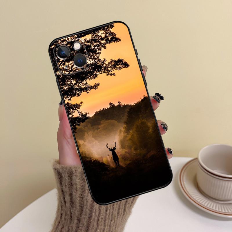 

STUNNING DEER Animal Phone Case For iPhone 16 Pro Max 14 13 12 11 15 17 Pro Max mini Plus 16e 17 Air Cover Funda iPhone 16