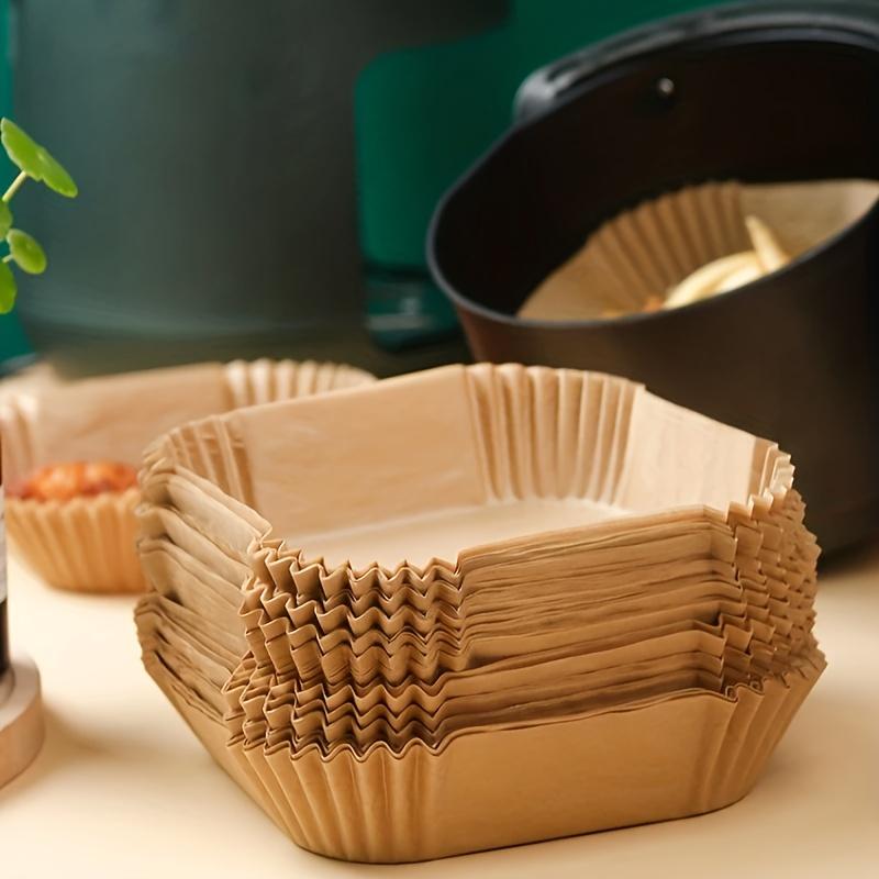 Thick Disposable Air Fryer Paper Liners, Oil-Proof Baking Sheets, Food Grade High-Temperature Mats