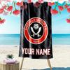 Asciugamano da Spiaggia Personalizzato Sheffield United FC SHA41, Asciugamano Grande Morbido ad Asciugatura Rapida per Spiaggia Campeggio Nuoto_xia