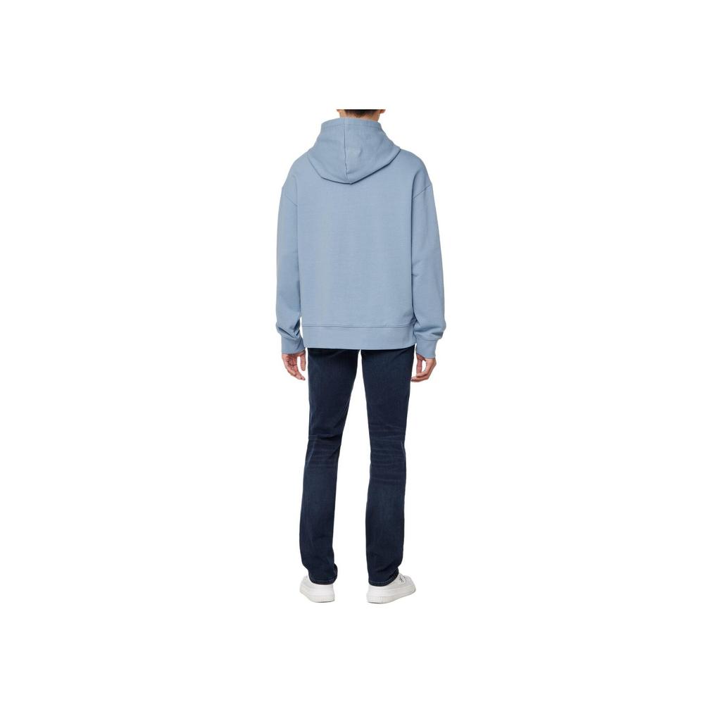 Calvin Klein Letter Embroidered Hooded Long Sleeve Loose Sweatshirt Men sweatshirt Blue 40HM231-CFF