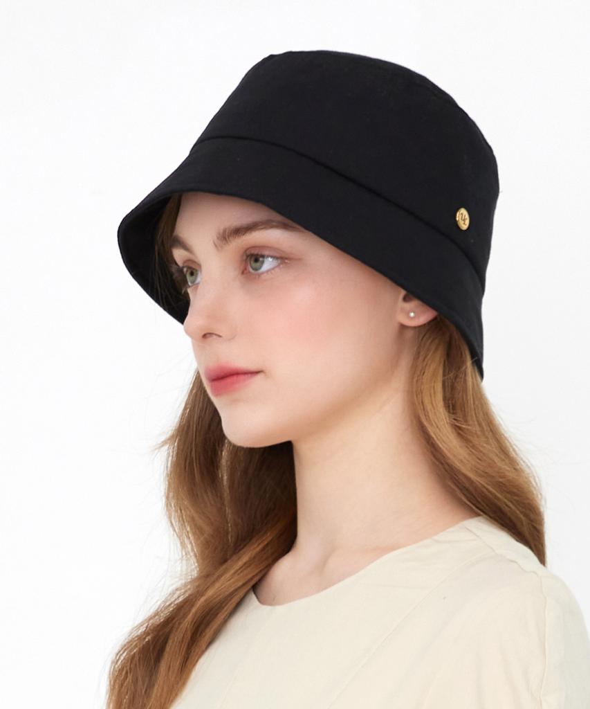 ULUK Circle-Decorated Tulip Slit Linen Bonnet Hat 5 Colors