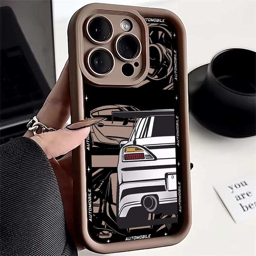 Cool Car Phone Case For iPhone 17 Air 16 e 15 14 13 12 11 Pro Max Plus Mini SE 2020 2022 Soft Back Cover