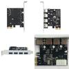 Pcie Usb30 Expansion Card With Four Ports For Desktop Computer Data Transfer