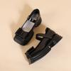 Mary Jane Schuhe mit japanischer Schleife für den Sommer, Damen, neue Retro-JK-Schuhe, weiche Schwester, Biskuitkuchen, dicke Unterseite, quadratischer Kopf, kleine Schuhe