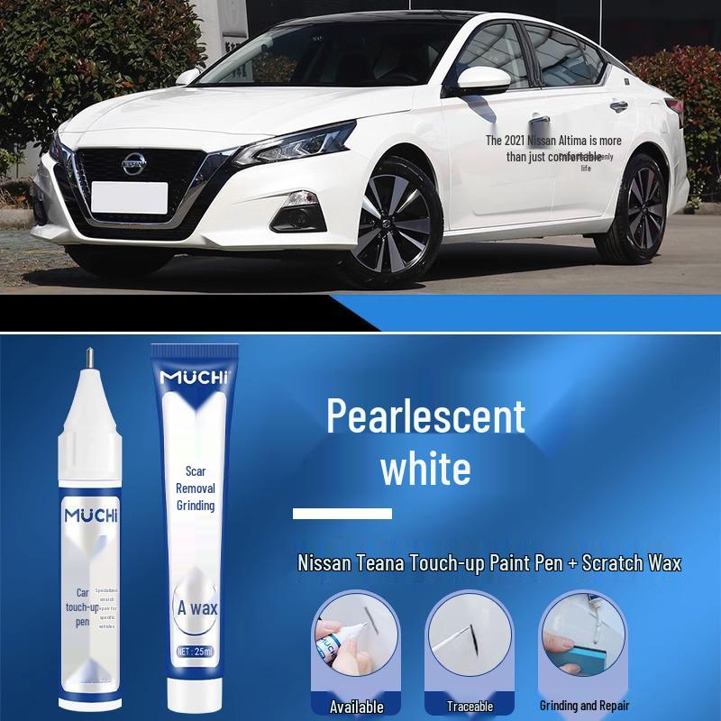 

Teana Touch-Up Pen for Nissan: Obsidian Black, Pearlescent White, Pearl White Car Paint Repair Tool
