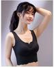 Plus Size Women Wireless Longline Brassiere Comfortable Seamless Underwear Gathered Push Up Tank Top Sport Bra Summer Thin Bralette
