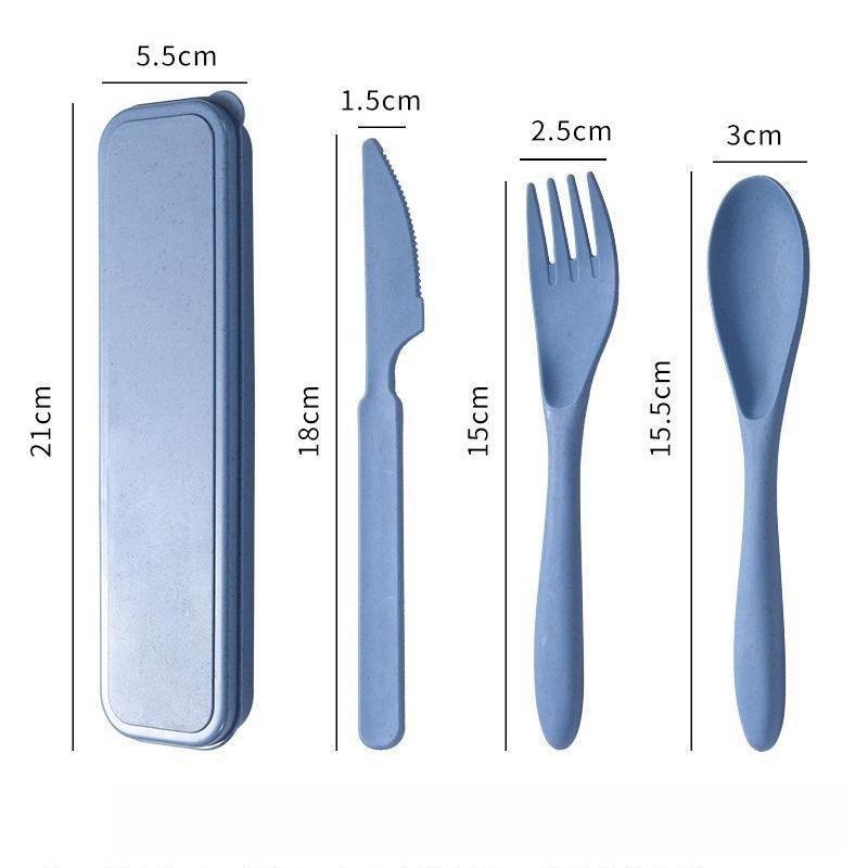 Fashion Cutlery Set Travel Flatware Set Portable Utensils With Case Spoon Fork Knife Set