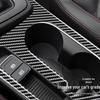 Carbon Fiber Cup Holder Frame Sticker for 2016-2021 Hyundai Elantra Interior.
