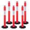 6 Pack Traffic Delineator Posts 1140 Mm Traffic Safety Cones Weighted Base