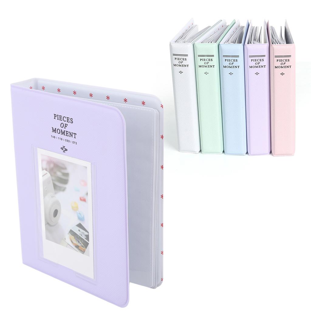 64 S Photo Album Portable 3in PU Leather Card Photo Album for 12 11 9