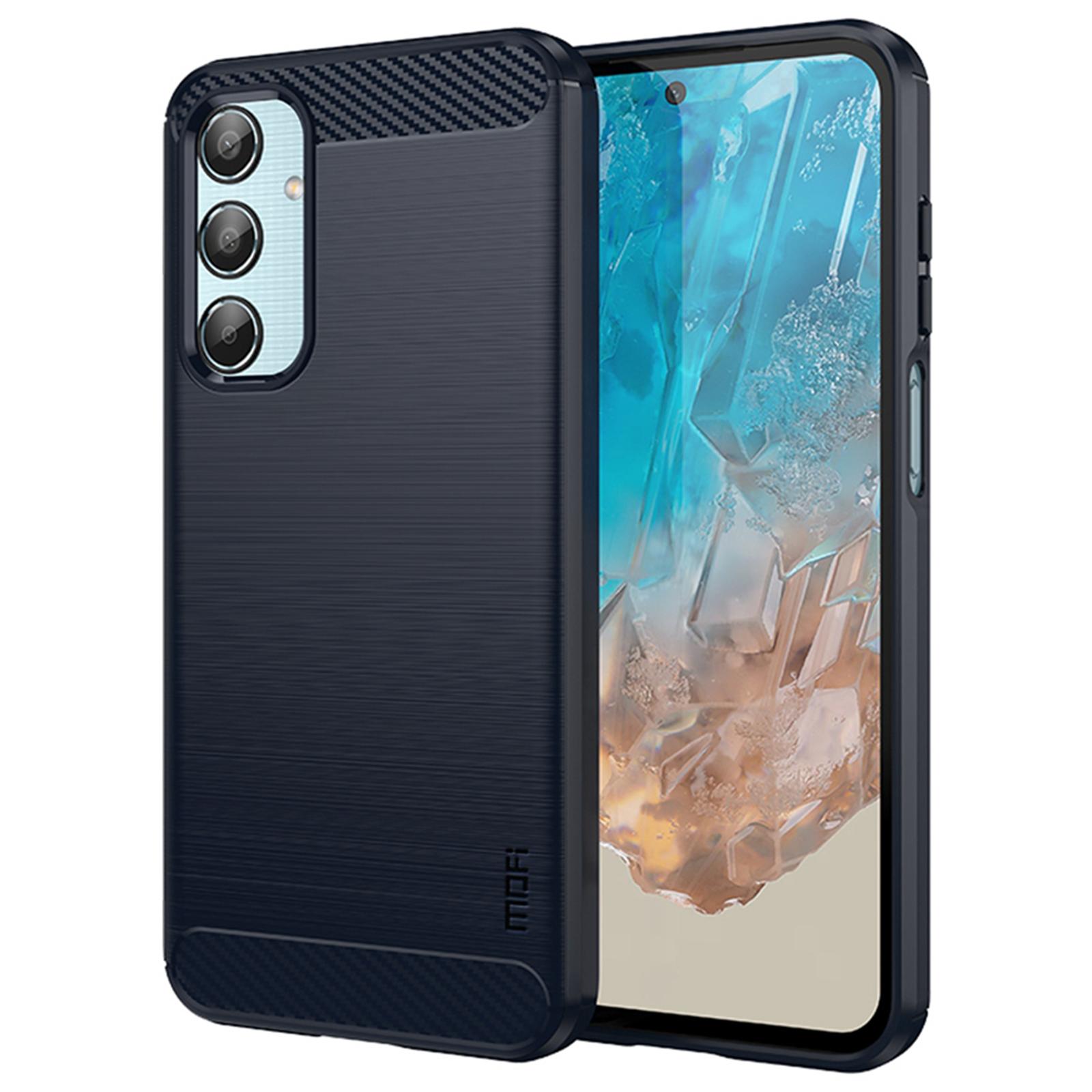 

MOFI JK TPU Series-1 For Samsung Galaxy M35 5G TPU Phone Case Carbon Fiber Texture Blue